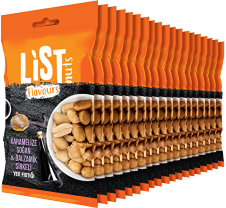 List Flavours Karamelize Soğan & Balzamik Sirkeli Yer Fıstığı 20 x 30 g