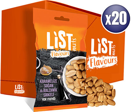List Flavours Karamelize Soğan & Balzamik Sirkeli Yer Fıstığı 20 x 30 g