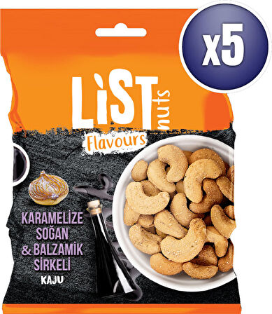 List Flavours Karamelize Soğan & Balzamik Sirkeli Kaju 5 x 100 g