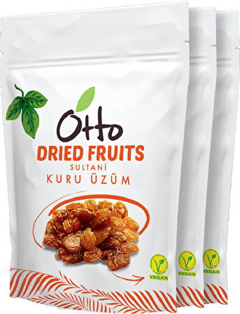 Otto Dried Fruits Vegan Sultani Kuru Üzüm 3 x 125 g