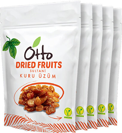 Otto Dried Fruits Vegan Sultani Kuru Üzüm 5 x 125 g