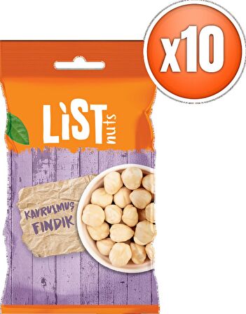List Nuts Kavrulmuş Fındık İçi 10 x 34 g