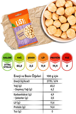 List Nuts Kavrulmuş Fındık İçi 10 x 34 g