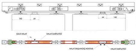 Mepa Hsk 80 Sürme Kapı Mekanizmalı