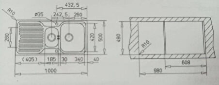 Teka Princess 60 B 1.5 Hazneli Mikroketen Çelik Eviye Sol