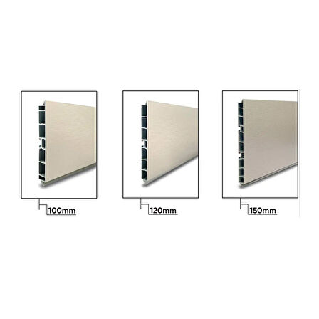 Tunç Alüminyum PVC Profil Baza 100 Mm Krom (3.66)
