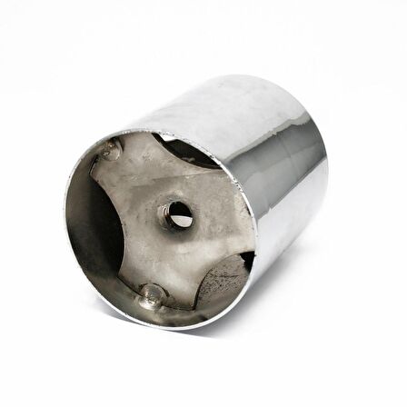Kapsan Metal Raf Bağlantı Ayağı Parçası Krom Ø:60Mm H:7Cm