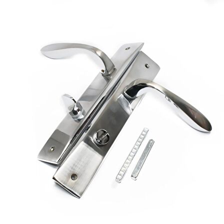 Özen Kapı Kolu Lugo Zmk Krom Saten Wc Aynalı 90Mm