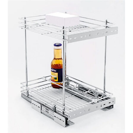 Çağdaş Demonteli Şişelik İki Katlı Teleskopik Frenli 35cm  