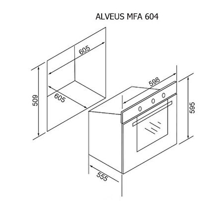 Alveus MFA 604M BL Fırın Beyaz