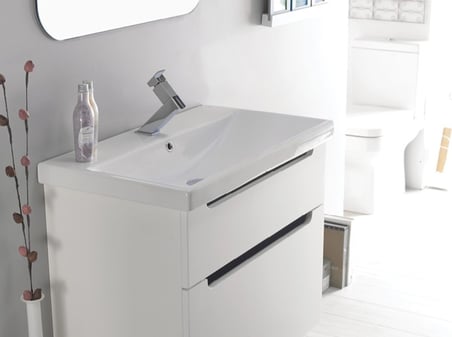 Cerastyle Elite Etajerli Lavabo 90x45Cm Beyaz