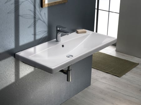 Cerastyle Elite Etajerli Lavabo 90x45Cm Beyaz