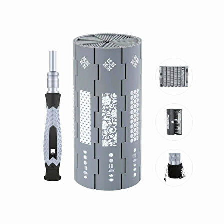 Uf-Tools Manyetik Hassas Tornavida Seti 126 Parça CRV Çelik