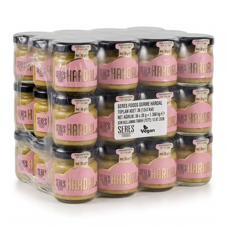 Seres Foods Hardal Mini Cam Kavanoz 40 ML X  36 Adet