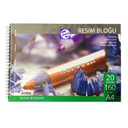 Talens Resim Bloğu Spiralli 160 g A4 20 Yaprak