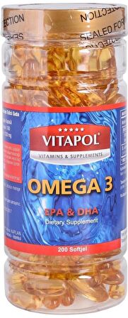 Vitapol Balık Yağı 200 Softgel Omega 3 1000 Mg 
