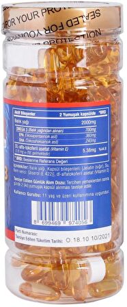 Vitapol Balık Yağı 200 Softgel Omega 3 1000 Mg 