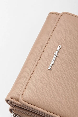 Cengiz Pakel Antalya Kadın Cüzdan-Portföy 65221A-Vizon