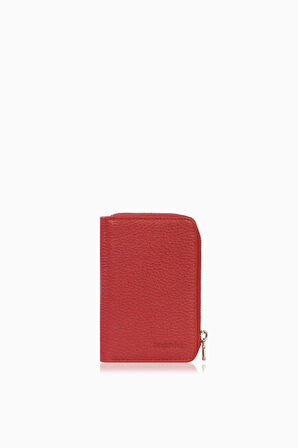 Cengiz Pakel Unisex Deri Cüzdan 13694-Kırmızı
