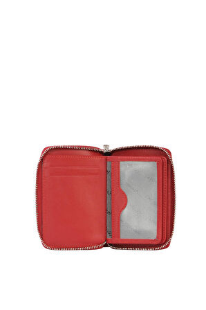 Cengiz Pakel Unisex Deri Cüzdan 13694-Kırmızı