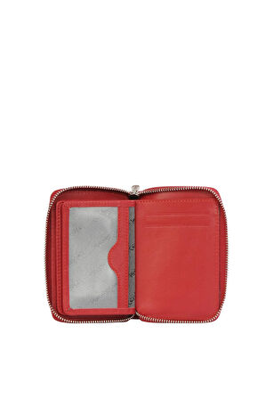Cengiz Pakel Unisex Deri Cüzdan 13694-Kırmızı