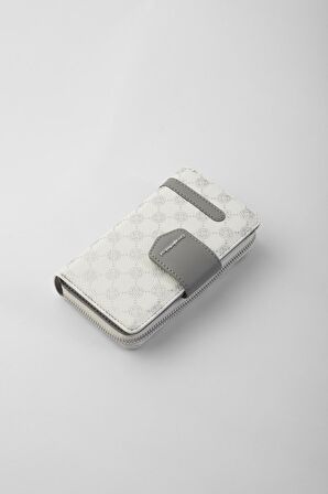 Cengiz Pakel Monogram Kadın Orta Boy Cüzdan 65256MP Beyaz