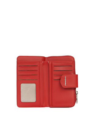 Cengiz Pakel Orta Boy Kadın Cüzdan - 65256 - Kırmızı