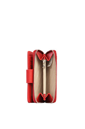 Cengiz Pakel Orta Boy Kadın Cüzdan - 65256 - Kırmızı