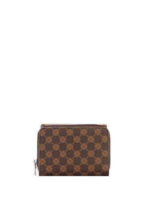 Cengiz Pakel Orta Boy Kadın Monogram Cüzdan-Portföy – 65239MP – Kahve/Vizon