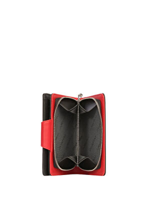 Cengiz Pakel Kadın Orta Boy Cüzdan/Portföy - 65387 - Siyah/Kırmızı