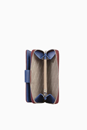 Cengiz Pakel Orta Boy Çıtçıt Detaylı Kadın Cüzdan – 65298L - Bordo/Sax