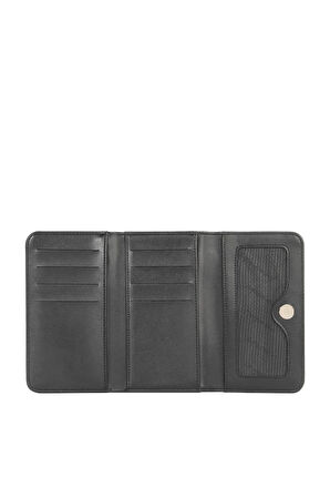 Cengiz Pakel Orta Boy Mıknatıslı Kadın Cüzdan/Portföy – 65296 - Haki/Siyah