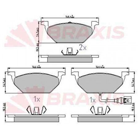Vag Fren Balatası On Caddy Altea 04>15 Golf V VI A3 Octavıa 04>13 Jetta 06>11 Leon 06>13 Toledo 05>09 Ye - Braxıs Aa0627
