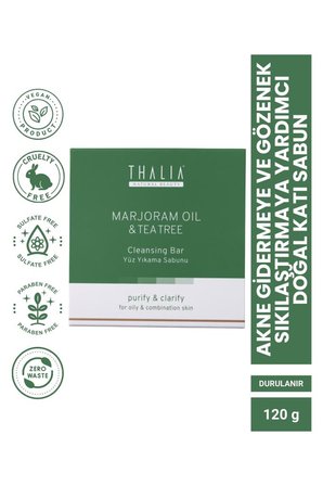 Thalia Akne Gidermeye & Gözenek Sıkılaştırmaya Yardımcı Marjoram Doğal Katı Sabun 120 gr