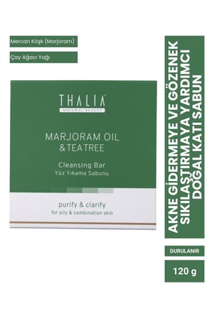 Thalia Akne Gidermeye & Gözenek Sıkılaştırmaya Yardımcı Marjoram Doğal Katı Sabun 120 gr