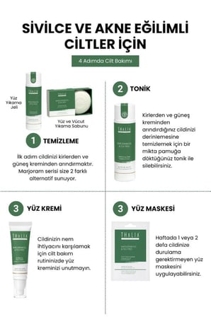 Thalia Akne Gidermeye & Gözenek Sıkılaştırmaya Yardımcı Marjoram Doğal Katı Sabun 120 gr