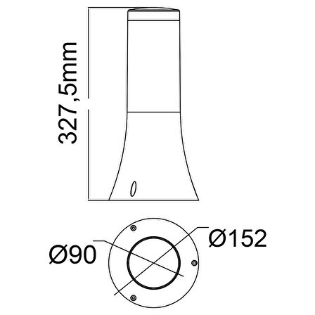 HOROZ ORKİDE-1 SİYAH BAHÇE ARMATÜRÜ