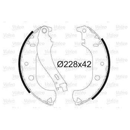 Fiat Arka Fren Balatası Pabuc Doblo Albea 1,2 / 1,3 / 1,4 / 1,6 / 1,9 - Valeo 562806