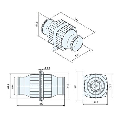 TMC Blower 12V 75mm