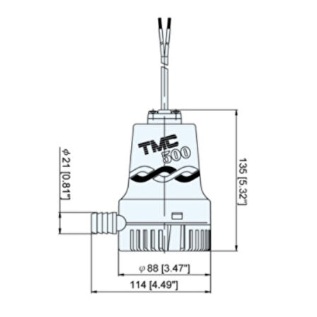 TMC Sintine Pompası T20 Serisi 500GPH 24V