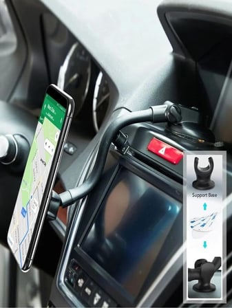 Torpido Üstü Uzun kollu Destekli Mıknatıslı Telefon Tutucu Geniş Araçlara uygun Telefon Tutucu
