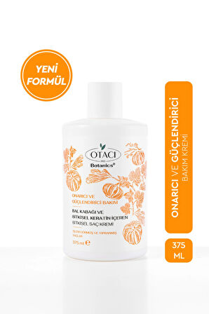 Botanics + Onarıcı & Güçlendirici Bakım - Balkabağı ve Bitkisel Keratin İçeren Bitkisel Saç Kremi