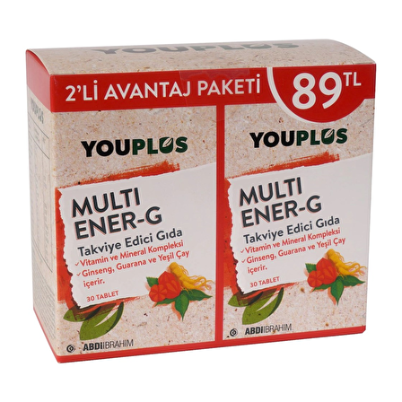 Youplus Multi Ener-G 30 Tablet 1 Alana 1 Hediye