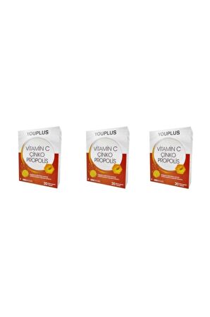 You_plus Vitamin C Çinko Propolis 3 X 20 Efervesan Tablet
