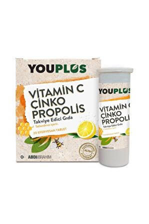 Vitamin C Çinko Propolis 20 Tablet 3'lü Paket