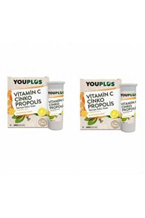 Vitamin C Çinko Propolis Efervesan Tablet Takviye Edici Gıda 2 Adet