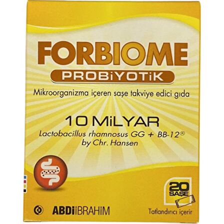 ABDİ İBRAHİM Forbiome 10 Milyar Probiyotik 20 Saşe