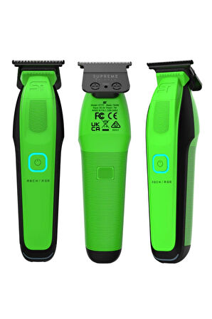 Supreme Trimmer İguana Recharge Trimmer – 3 Şarj Seçeneği, Çıkarılabilir Pil, RGB LED Göstergeli