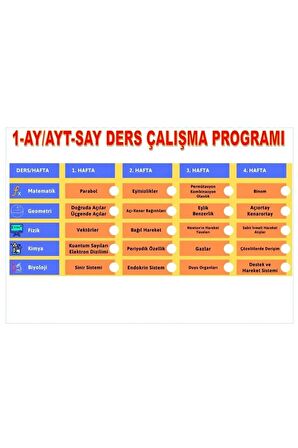 Ayt Planlı Ders Çalışma Defteri (200 Sayfa)