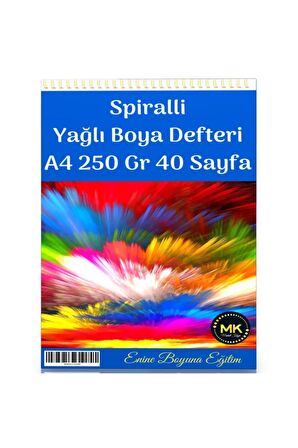 Orta Boy Yağlı Boya Defteri (a4-250 Gr)